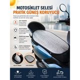 Vi Caro Yamaha X-Max 400 Iron Max Motosiklet Sele Koruyucu Kılıf, Su Geçirmez Sele Güneşliği, Koltuk Koruyucu Ped - 1 - Beyaz - Gri