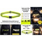 Vi Caro yeşil Pratik Reflektör Kemer Ayarlanabilir Gece Görünürlük Koşu Bisiklet Motor Güvenlik