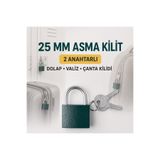 Vi Caro Yurt Kilidi 25 mm Asma Kilit 2 Anahtarlı – Dolap, Valiz, Çanta, Bavul