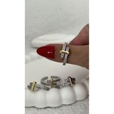 Vi store Çelik Tiffany Yeni Sezon X Yüzük