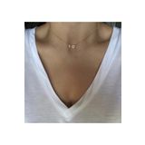 Vi store T Harfli Taşlı Kolye
