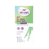 Vi-Vet 41 Parça Azulen Sir Ağda Bant Seti, Tüm Ciltler için, Vücut, Yüz ve Koltuk Altı Bandı, 5 Temizleme Mendili