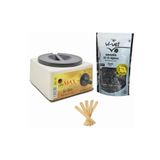 Vi-vet Ağda Makinesi 800ml+250ml Siyah Soyulan Boncuk Ağda+5 Spatula