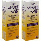 Vi-Vet Ağda Tüy Sarartıcı Krem 70-35 ml x 2 Adet Yüz ve Vücut İçin Özel Formül
