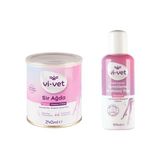 Vi Vet Pudralı Sir Ağda 240 ml Hassas Ciltler İçin Temizleme Yağı ile Özel Formül