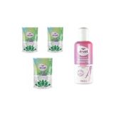Vi-Vet Vivet Granül Sir Ağda Azulen 250 gr 3 adet + Vivet Ağda Temizleme ve Masaj Yağı VitaminE 125 ml ÇDŞ004