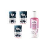 Vi-Vet Vivet Granül Sir Ağda Black 250 gr 3 adet + Vivet Ağda Temizleme ve Masaj Yağı VitaminE 125 ml ÇDŞ001