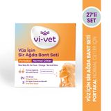 Vi-Vet Yüz İçin Sir Ağda Bant Seti Portakal 27'li (24 Yüz Bandı + 3 Temizleme Mendili)