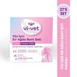 Vi-Vet Yüz İçin Sir Ağda Bant Seti Pudralı 27'li (24 Yüz Bandı + 3 Temizleme Mendili)