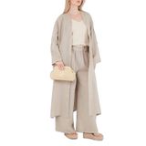 Via Dante Oversize Arkası Dantel Detaylı Uzun Keten Kimono Bayan KİMONO 7183687