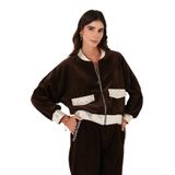 Via Dante Oversize Fit Kolej Yaka Fermuarlı Ceket Bayan CEKET 69143940
