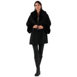 Via Dante Oversize Fit Şal Yaka Kürk Detaylı Astarlı Mont Bayan MONT 690852