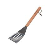 Via Gardenia Barbekü Spatula Ahşap Sap Tırtıklı Paslanmaz Çelik 41Cm