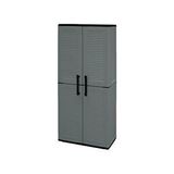 Via Gardenia Easy Koyu Gri İki Kapaklı Tam Boy Plastik Bahçe Dolabı 68*37*163 E71/tp