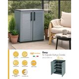 Via Gardenia Iki Kapaklı Plastik Ayakkabı Dolabı 68X37X84 cm E71/BPLUS