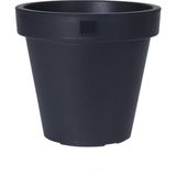 Via Gardenia Siyah Plastik Yuvarlak Saksı Çap 35CM Yükseklik 31CM