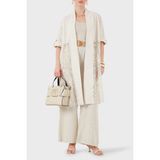Viadante Via Dante % 100 Keten Dantel Detaylı Kimono Ceket Bayan Ceket 6909330 - Standart - Bej