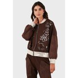 Viadante Via Dante Oversize Fit Kolej Yaka Kol Detaylı Ceket Bayan Ceket 69144040 - Standart - Kahve