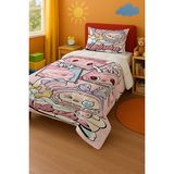 Viadela Labubu Tek Kişilik Yorgan ve Yastık Kılıfı 150X220 - Renkli - Tek Ebat
