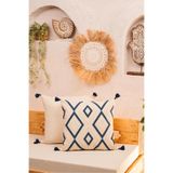 Viaden Bohem Kırlent 42 cm x 42 cm Geomoterik Mavi