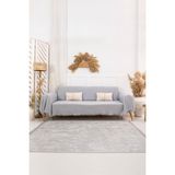 Viaden Rio Geniş Koltuk Örtüsü – %100 Geri Dönüştürülmüş Pamuk, Açık Gri, Kolları Kapatan Sürdürülebilir Tasarım, 180x310 cm - 180 x 310 cm