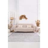 Viaden Rio Geniş Koltuk Örtüsü – %100 Geri Dönüştürülmüş Pamuk, Bej Dokuma Desen, Leke Tutmaz ve Kolları Kapatan Kumaş, 180x310 cm - 180 x 310 cm