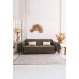 Viaden Rio Geniş Koltuk Örtüsü – %100 Geri Dönüştürülmüş Pamuk, Kahverengi, Leke Tutmaz ve Kolları Kapatan Tasarım - 180 x 310 cm - Haki