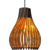 Vialux 14 Renk Modern Ahşap Bohem Rustik Avize Tekli Sarkıt Lamba Butik Otantik Aydınlatma Cafe Salon Mutfak Yemek Masası Avize (Ceviz) - 00-Beyaz