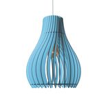 Vialux 14 Renk Modern Ahşap Bohem Rustik Avize Tekli Sarkıt Lamba Butik Otantik Aydınlatma Cafe Salon Mutfak Yemek Masası Avize (Pastel Mavi)