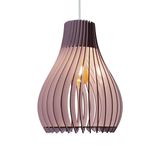 Vialux 14 Renk Modern Ahşap Bohem Rustik Avize Tekli Sarkıt Lamba Butik Otantik Aydınlatma Cafe Salon Mutfak Yemek Masası Avize (Pastel Pembe)