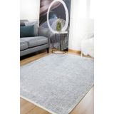 VianadoCastelo Gri Modern Geometrik Etnik Desenli Boho Makinada Yıkanabilir Hafif Hav Toz Vermez Leke Tutmaz Kaymaz Taban Dijital Makine Baskı Halı Oturma Odası Salon Yolluk Koridor Mutfak Halısı