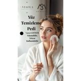 VIAOLA %100 Pamuk Yüz Temizleme Pedi 2’li – Yıkanabilir Tekrar Kullanılabilir Makyaj Pedi