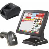 Viapos Kantin Dokunmatik Barkodlu Hızlı Satış Sistemi Eko Set (Dokunmatik Pos Pc+Kantine Özel YAZILIM+58MM Termal Fiş Yazıcı+Barkod Okuyucu)