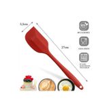 viarella Silikon Spatula Büyük Boy Yanmaz Yapışmaz Çizmez Kırmızı