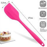 Viarella Silikon Spatula Set Büyük Boy Yanmaz Çizmez Fuşya 3'lü