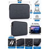 Viatox EY-171 Prime Laptop Tablet Çantası 13 & 13,3 Inç Macbook Air Pro Notebook Füme
