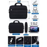 Viatox EY-176 Prime Laptop Tablet Çantası Macbook,mac Air Uyumlu 15.6, 15, 14, 13.3, 13 Inch" Notebook ,laptop,çantası Siyah