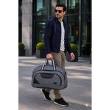 Viatox SR-08 UNISEX HAVLU KUMAŞ HOSTES VALİZ SEYAHAT TATİL SPOR HASTANE ÇOK GÖZLÜ EL VE OMUZ GRİ - Gri