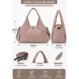 Viatox VX-026 Kadın Ayakkabı Bölmeli Spor ve Seyahat Çantası Omuz Çantası Kum - Standart