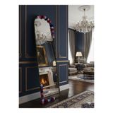 vibecomtr Gold Çerçeveli 34 Gül ve Sarmaşık Detaylı Dekoratif Oval Boy Aynası 180x50– Vibe Design 27373737488