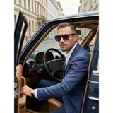 Viberia Wayfarer Tarzı Unisex Siyah Güneş Gözlüğü - lacivert cam