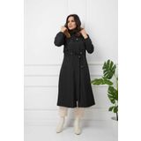 Vibeys Collection Siyah Içi Kürklü Ve Su Geçirmez Bayan Kışlık Mont & Kaban
