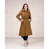 Vibeys Collection Taba Içi Kürkü ve Su Geçirmez Bayan Kışlık Mont & Kaban - 38