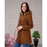 Vibeys Collection Taba Içi Kürkü ve Su Geçirmez Bayan Kışlık Mont&kaban - 44