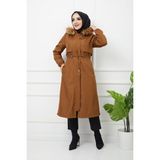 Vibeys Collection Taba Içi Kürkü ve Su Geçirmez Bayan Kışlık Mont&kaban - 46
