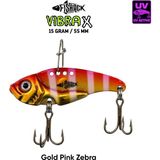 Vibrasyon Yem - Lrf/spin Jig - Fishack Vibrax - 15G 55MM - Gold Pink Zebra