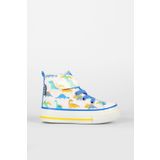 VİCCO Ada Desenli Erkek Bebek Beyaz/saks Mavi Sneaker, Beyaz/Saks Mavi, 24