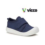 Vicco Anka Kadın Ortopedik Çocuk Spor Ayakkabı Lacivert Suni Deri Düz Taban Bantlı