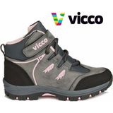 Vicco Arbor Kız Çocuk Outdoor Bot Gri Tekstil Malzeme Düz Taban Cırt Cırtlı Tasarım