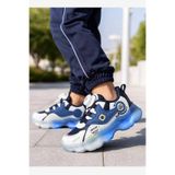 Vicco Çocuk Lacivert Beyaz Işıklı Spor Ayakkabı Çevirmeli Bağcık Kalın Taban Günlük Sneaker